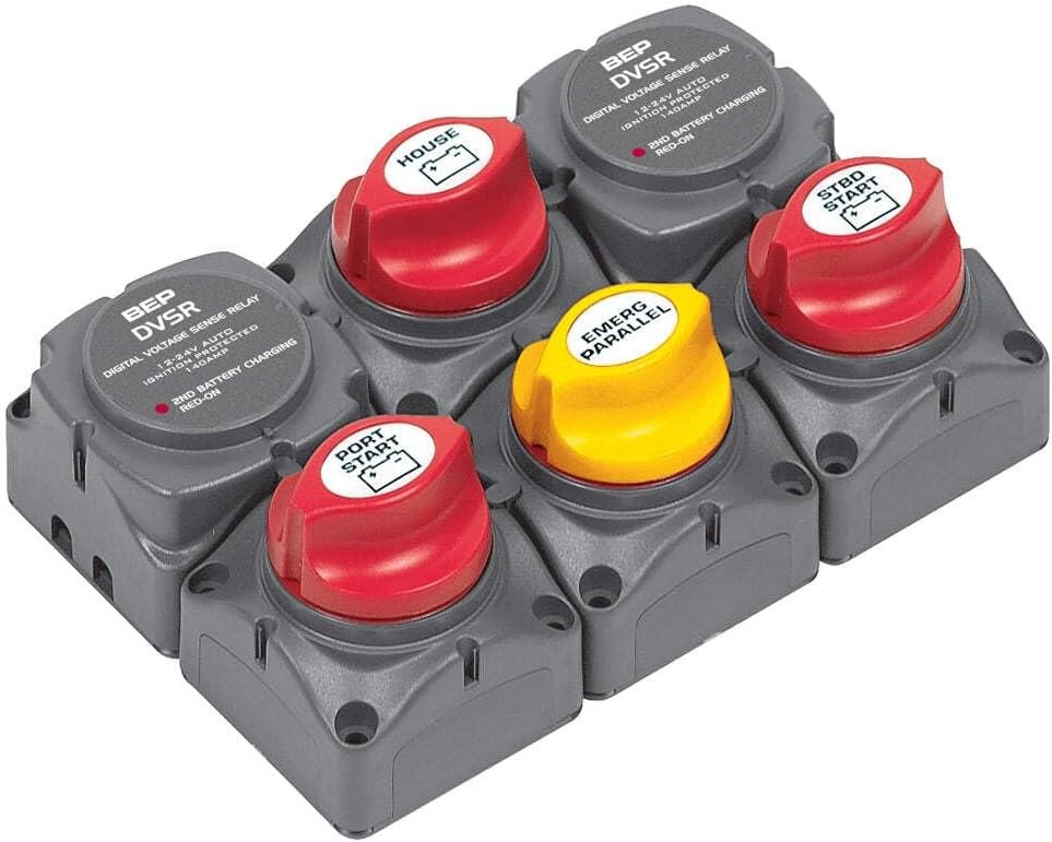 BEP 17140ADVSR Twin Engine Three Bank Battery Management Cluster – Dual DVSR System with 701 Battery Switches