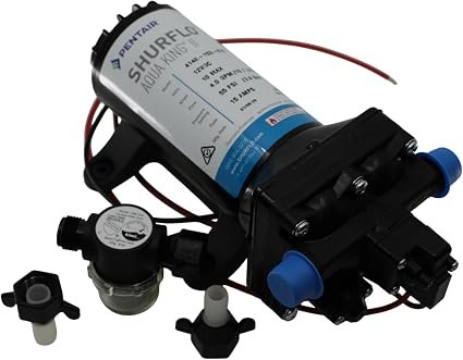SHURFLO 4158 Series 12V DC Pump – 4.0 GPM Open Flow, 55 PSI Demand Sprayer Pump for Agricultural Applications