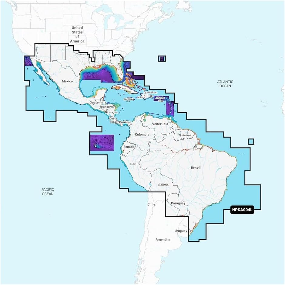 Navionics 010C136440 Platinum+ Marine Chart Card – Mexico Caribbean to Brazil Coverage with SD/MicroSD Format and Relief Shading - Image 3