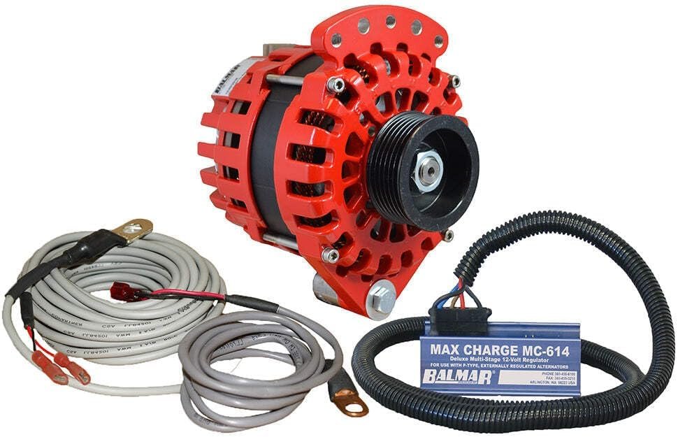 Balmar XT-SF-170-K6-KIT XT Series Charging Kit – 170A 12V Output, Single-Foot 1-2in Mount, K6 Serpentine Pulley