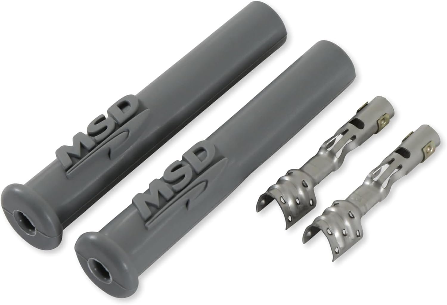 MSD 3301 Straight Spark Plug Boots & Multi-Angle Terminals Kit – Custom Ignition Wire Components, 2-Pack Carded Set - Image 2
