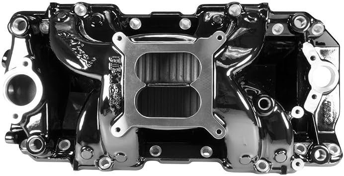 Edelbrock 7562BP Victor Jr. Big Block Chevy Intake Manifold – Rectangular Port, Black Powder-Coated Finish
