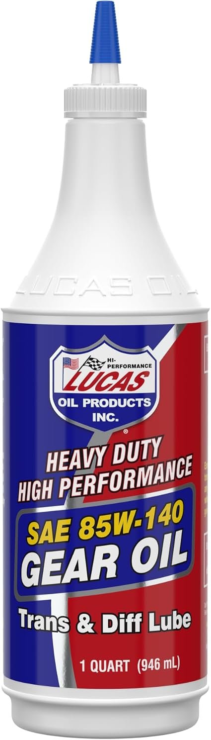 Lucas Oil 10042 Heavy Duty Gear Oil SAE 85W-140 – API GL-5 Rated Formula for Differentials, Final Drives & Manual Transmissions