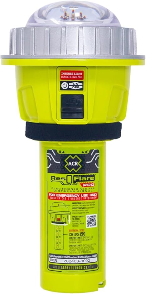 ACR Electronics ResQFlare PRO 3967 Electronic Visual Distress Signal – USCG-Compliant Emergency Signaling Device with LED SOS Technology