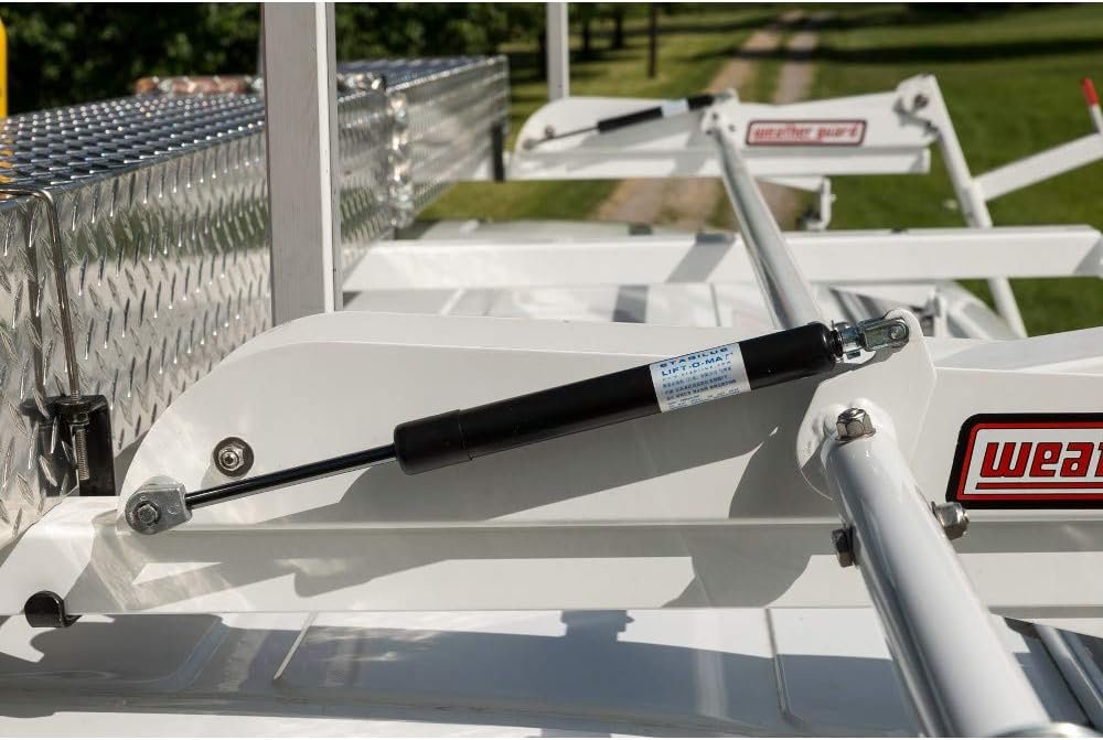 Weather Guard 2271301 Full-Size Van Drop-Down Ladder Rack – Aluminum Passenger-Side Ladder Loading System