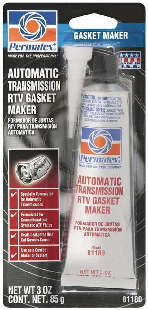 Permatex 81180 Automatic Transmission RTV Gasket Maker – 3 oz Tube – ATF Resistant Flexible Sealant