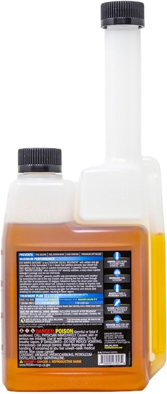 Hot Shot's Secret EDTWAG16OZSQ EDT+ Winter Defense Diesel Fuel Treatment – 16 oz Squeeze Bottle with Anti-Gel Protection and Cetane Boost - Image 2
