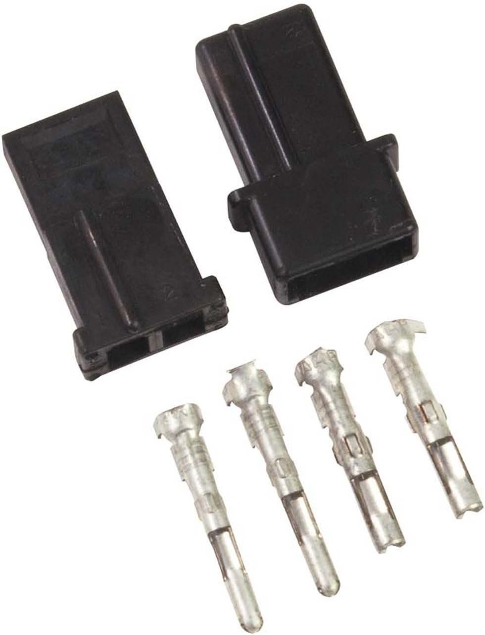 MSD 8824 Two-Pin Connector Kit – Weather-Resistant Electrical Connector with Terminals for Ignition Wiring