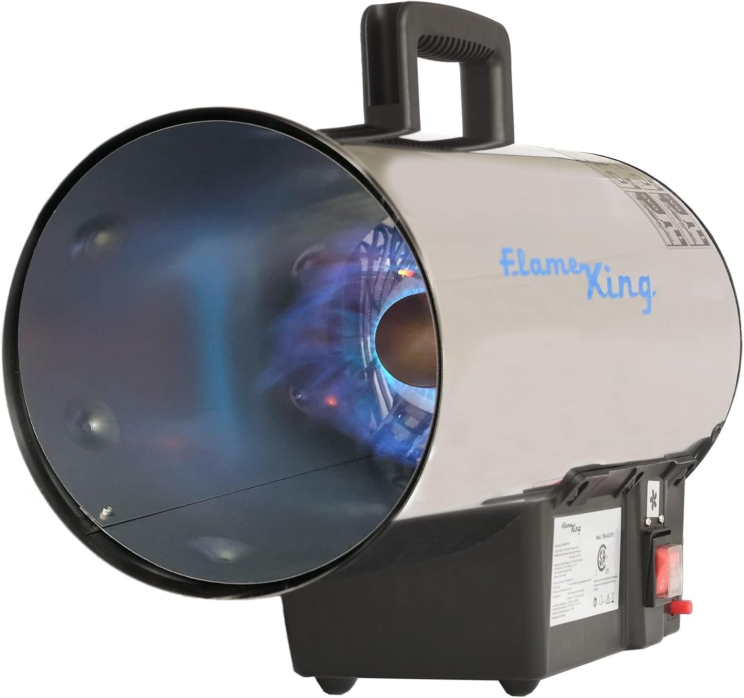 Flame King YSNAD018 Portable Propane Forced Air Heater – 60,000 BTU Outdoor Jobsite and Garage Heating System - Image 3