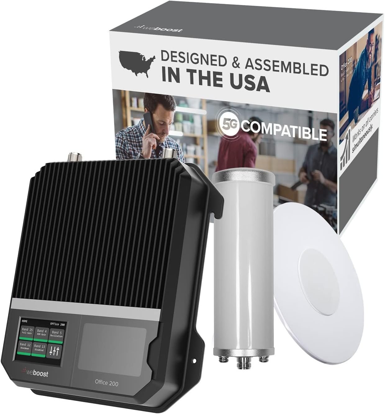 weBoost 472047 Office 200 50 Ohm Kit – 72 dB Business Signal Booster for Buildings up to 10000 Sq Ft