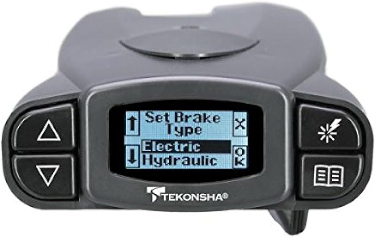 Tekonsha 90195 Prodigy P3 Trailer Brake Controller – LCD Proportional Brake Control for 1-4 Axles with Multi-Trailer Memory