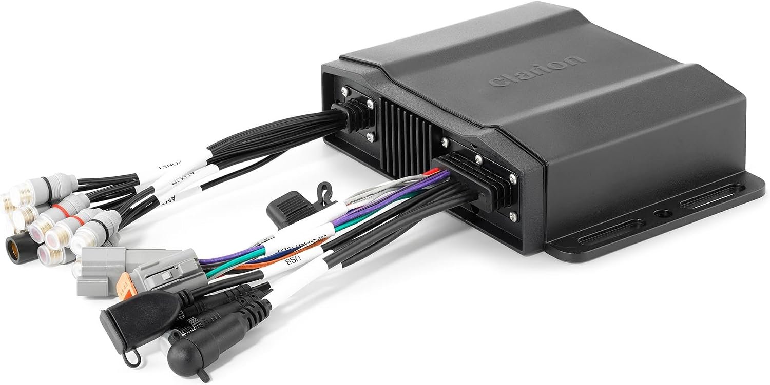 Clarion CMM30BB Hideaway Marine Source Unit – Bluetooth Audio Receiver with Compact Black Box Design - Image 4