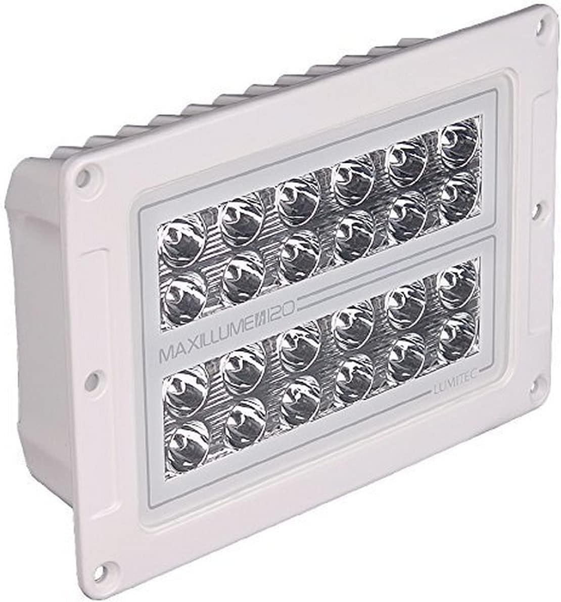 Lumitec 101348 Maxillume H120 Flush Flood Light – White Housing – 12000 Lumens – Flush Mount Marine Fixture
