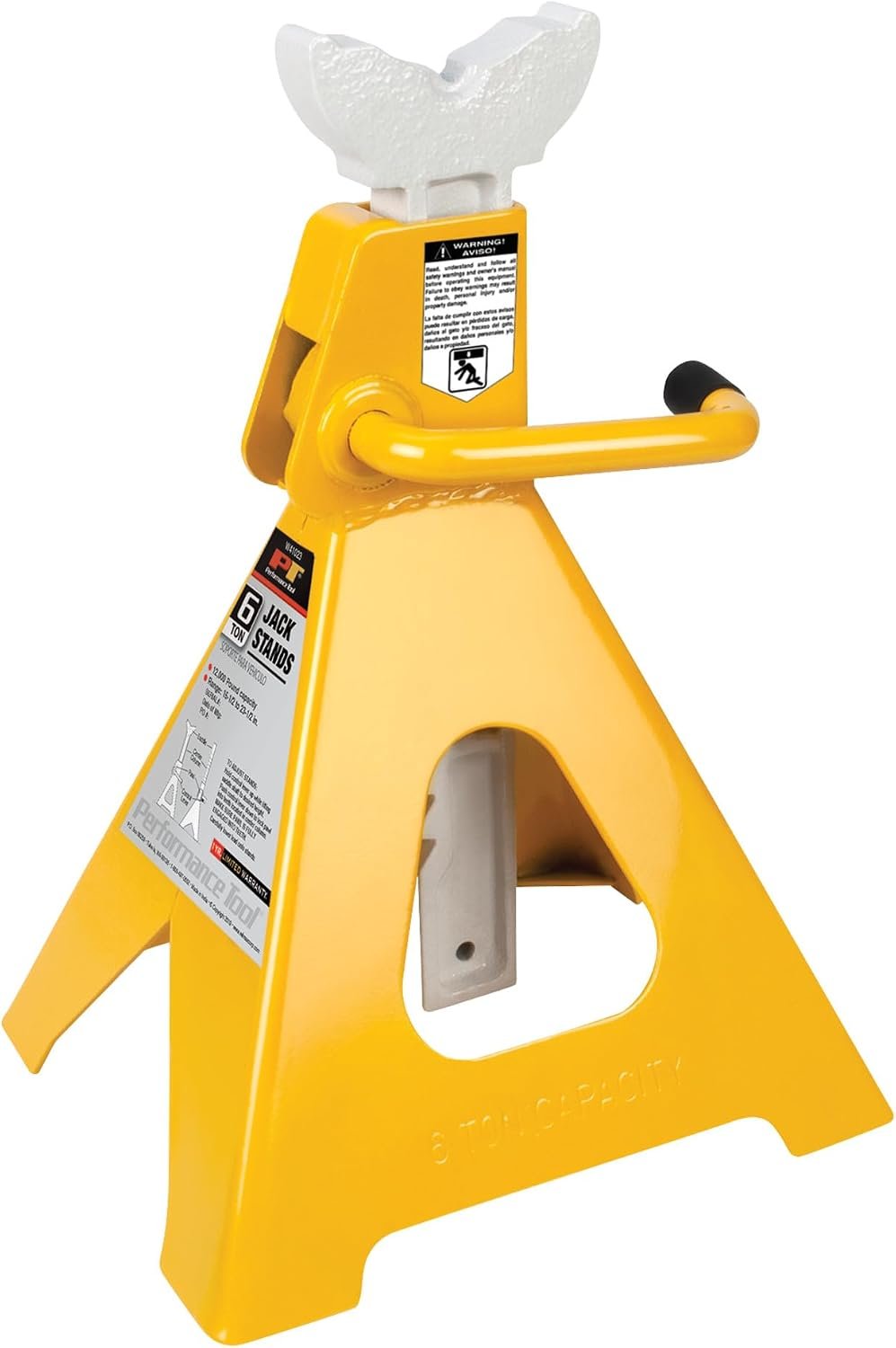 Performance Tool W41023 Jack Stands – 6 Ton Capacity Pair with Ratchet Adjustment and 15-1/2in to 23-1/2in Lift Range - Image 3