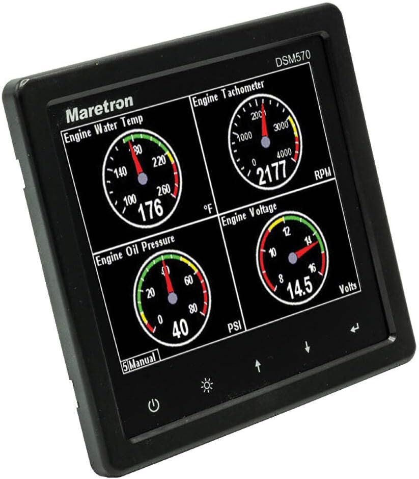Maretron DSM570 5.7in High-Brightness Color Display – Sunlight Readable NMEA 2000 Vessel Monitoring Screen