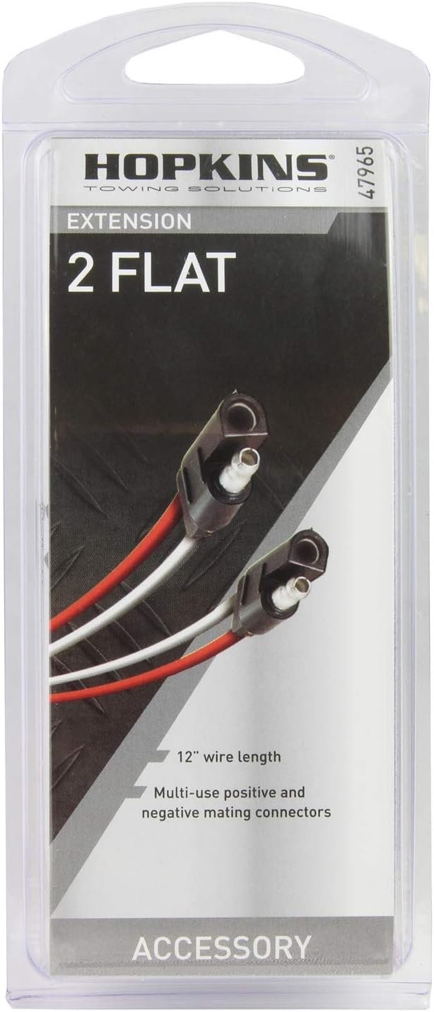 Hopkins 47965 LiteMate 2-Pole Flat Connector – Trailer Wiring Adapter – Compact Electrical Connector - Image 2