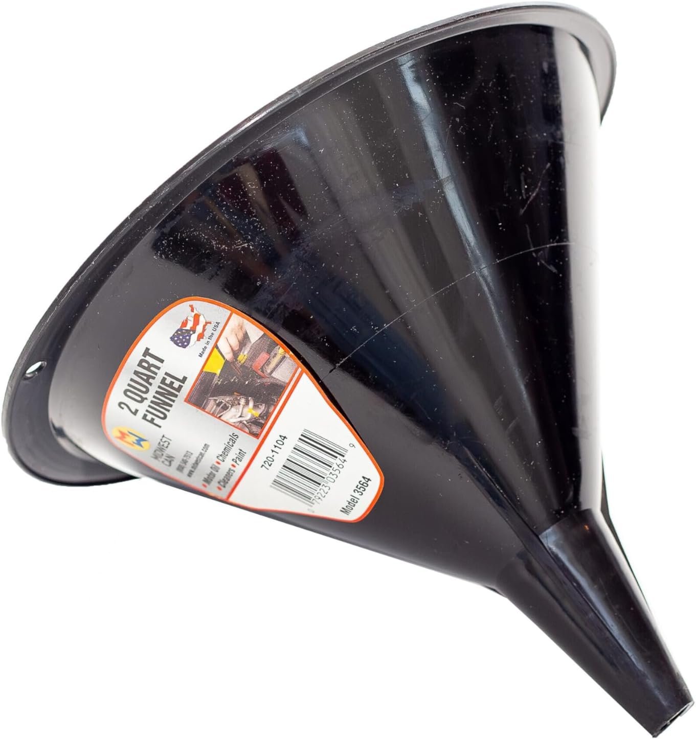 Midwest Can 3564 2 Quart Funnel – Large-Capacity Poly Funnel for Fuel, Oil, and Coolant Transfer Applications - Image 2