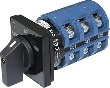 Blue Sea Systems 9019BSS Rotary Battery Switch – 240VAC 65A Selector with Off and Dual Circuit Positions