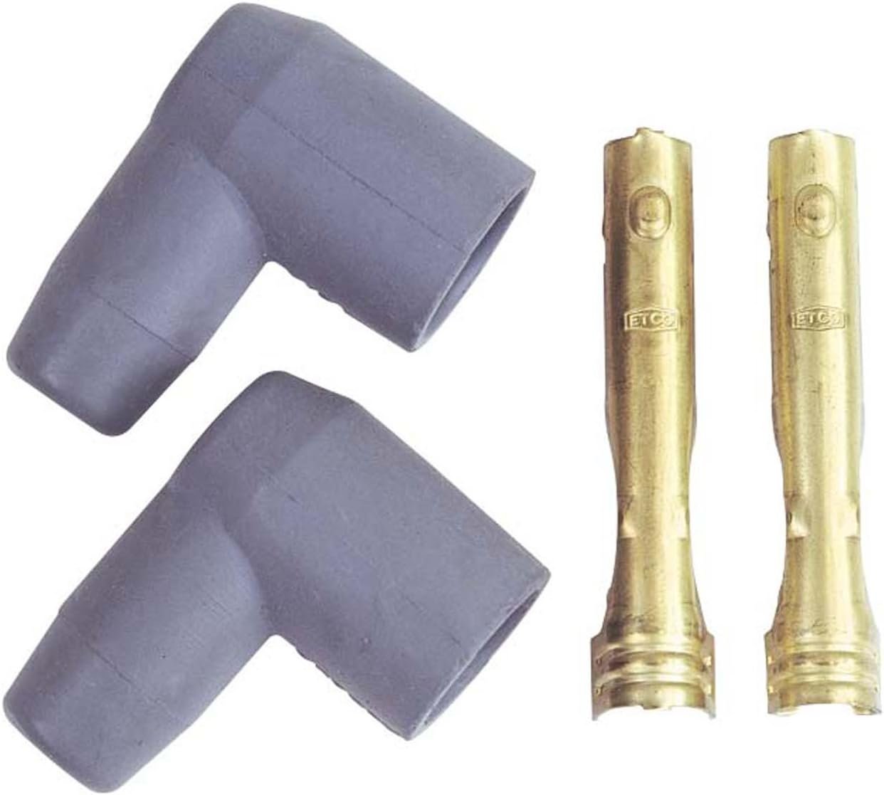 MSD 3321 Distributor Boots & Terminals Kit – 90 Degree Distributor Boots with Terminals, 2-Pack Carded Set