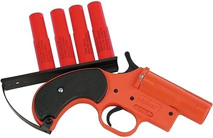 Orion 584 Alerter Basic-4 Signal Kit – 12-Gauge Launcher, 4 Red Aerial Flares, 500 ft Altitude Rescue Signals