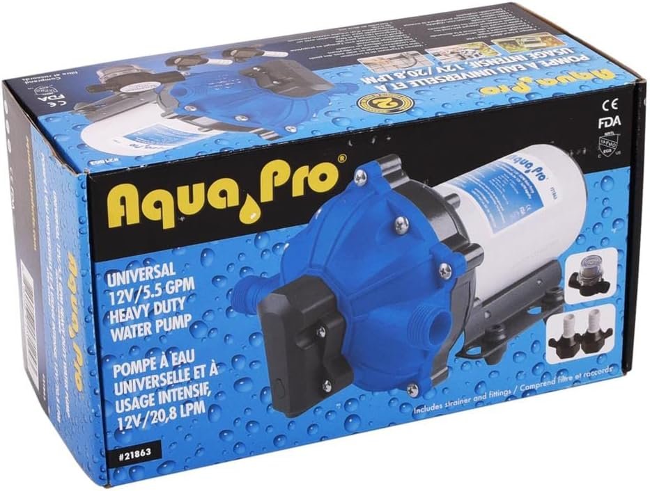 Aqua Pro 21863 12V RV Water Pump – 5.5 GPM High-Flow Freshwater Pump with Automatic Pressure Switching - Image 7