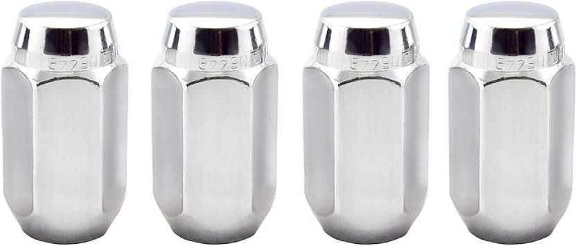 McGard 64008 Chrome Lug Nut Set – M14x1.5 Thread, 22mm Hex, Closed-End Cone Seat Design, 4-Pack