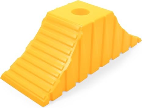 Camco 44435 Tandem Wheel Chock – Between-Tire RV Stabilizer for Dual Axle Trailers and Fifth Wheels