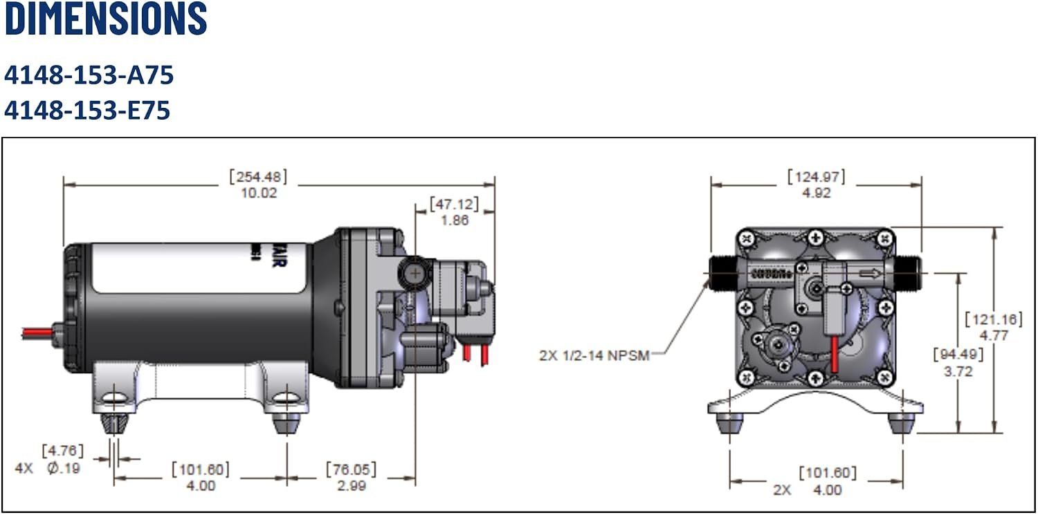 SHURFLO 4158 Series 12V DC Pump – 4.0 GPM Open Flow, 55 PSI Demand Sprayer Pump for Agricultural Applications - Image 6