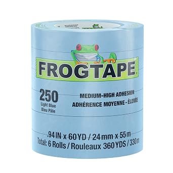 Shurtape CP 250 Blue Painter’s Tape – 24mm x 55m Professional Masking Tape, 48 Roll Carton