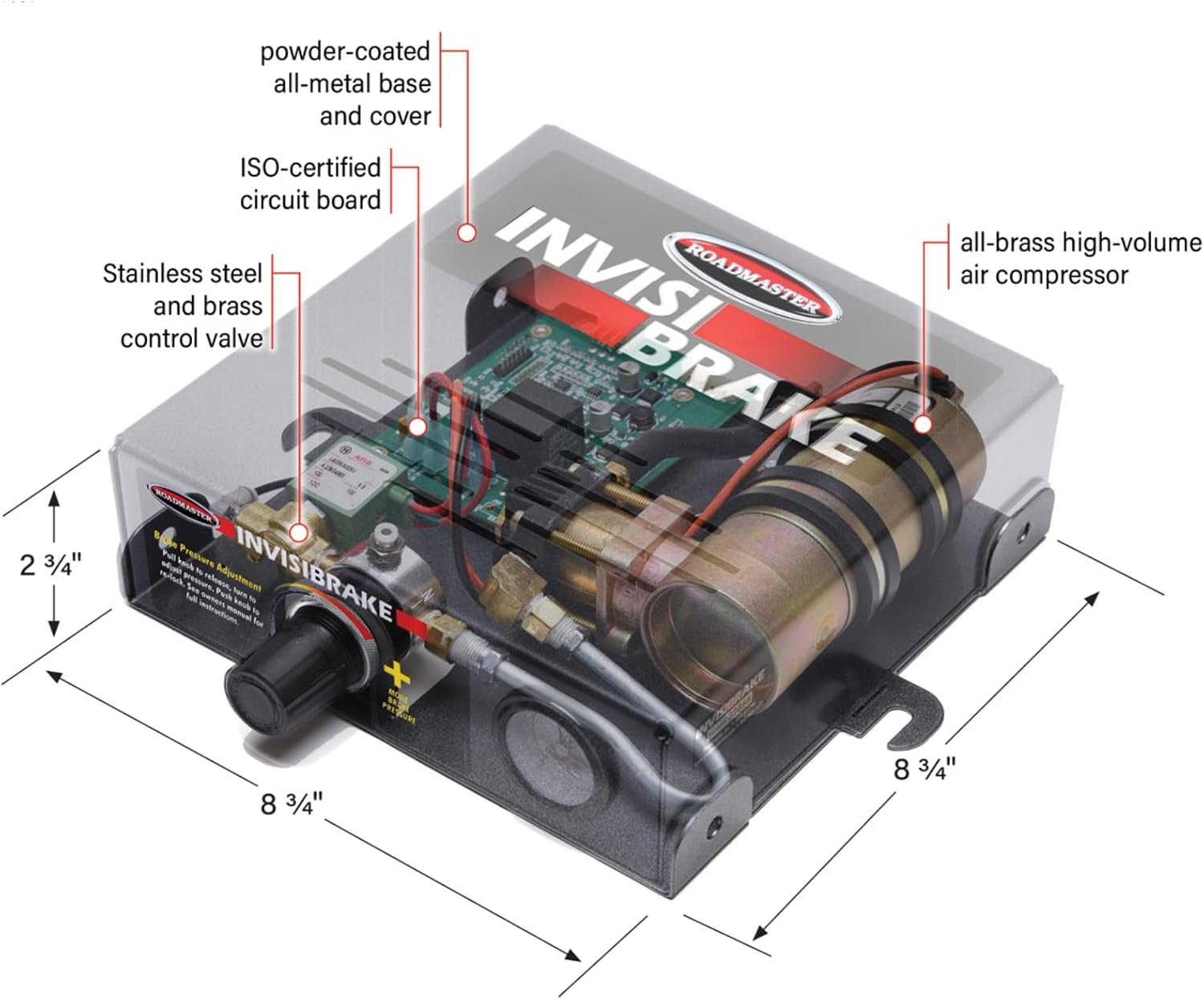 Roadmaster 8700 InvisiBrake Hidden Supplemental Braking System – Automatic RV Towed Vehicle Brake with Battery Charging - Image 6