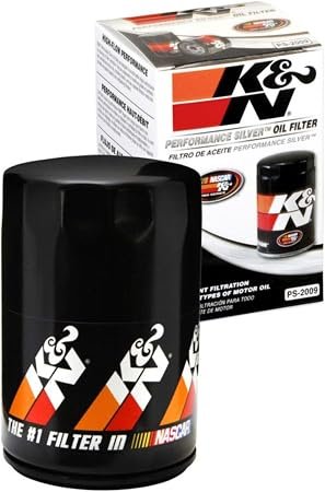 K&N PS-2009 Pro Series Oil Filter – High-Capacity Spin-On Oil Filter with Synthetic Blend Filtration Media