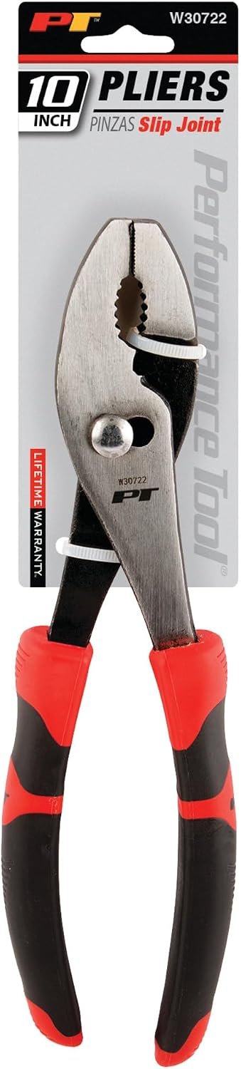 Performance Tool W30722 Slip Joint Pliers – 10-Inch Alloy Steel Pliers with Precision Machined Jaws and Cushion Grip Handles - Image 2