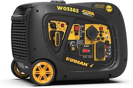 Firman W03383 Remote Start Inverter Generator – 3650 Starting Watts with Wireless Start and CO Alert Protection