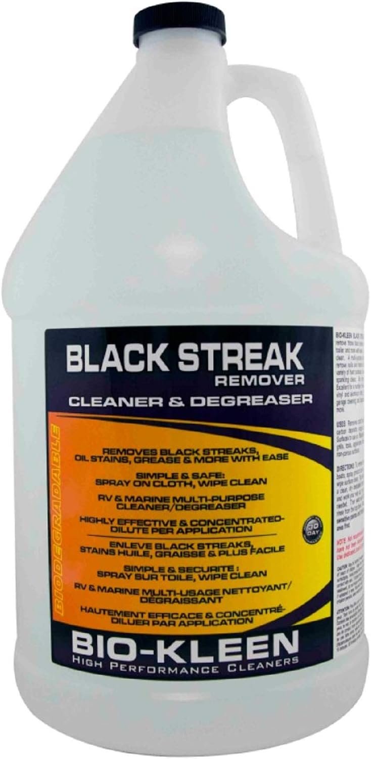 Bio-Kleen M00509 Black Streak Remover – 1 Gallon Exterior Cleaner for RV Siding, Fiberglass and Painted Surfaces