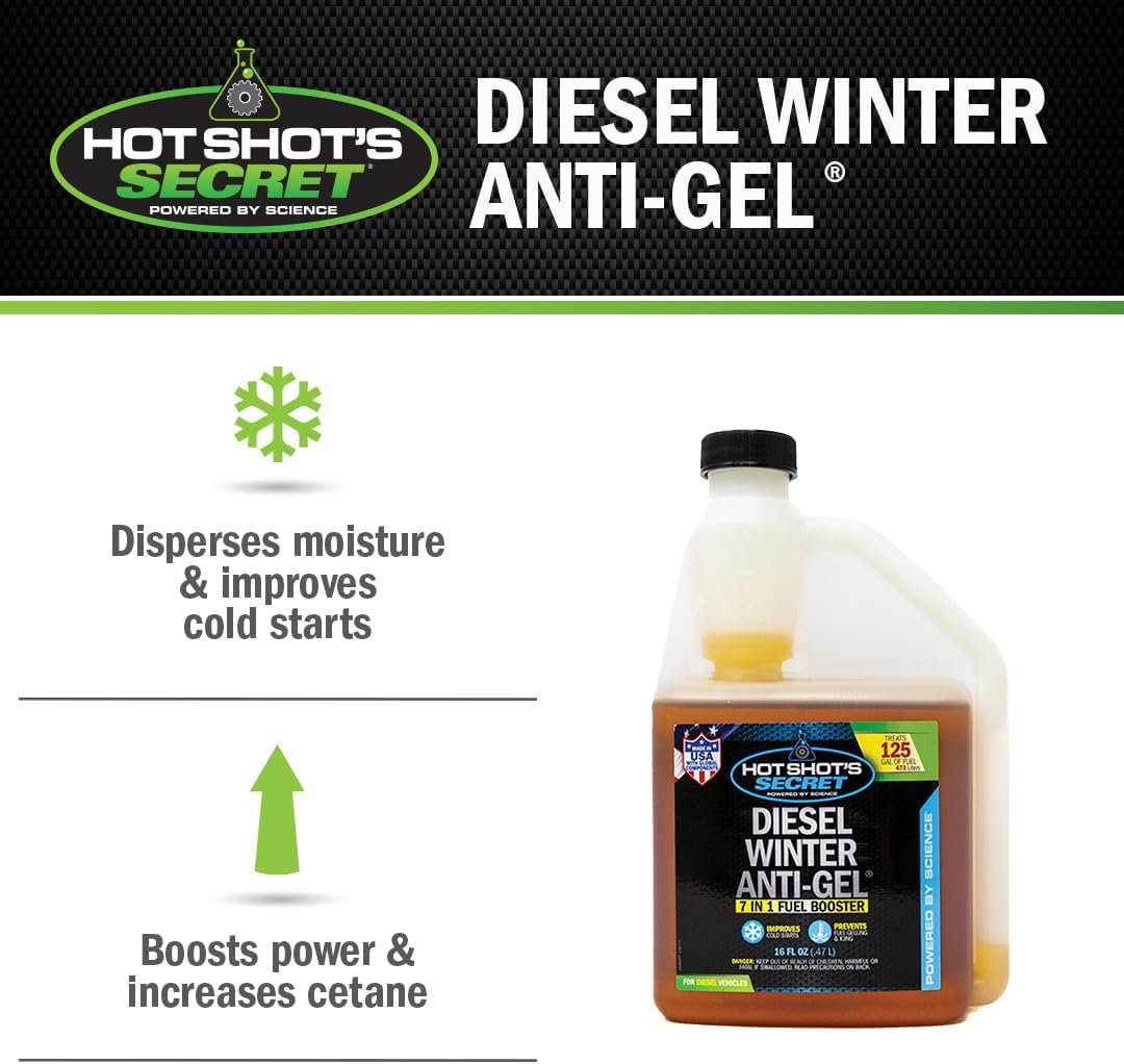 Hot Shot's Secret P403316ZS Diesel Winter Anti-Gel – 16oz Squeeze Bottle Fuel Treatment for 125 Gallons with Cold Weather Protection - Image 3