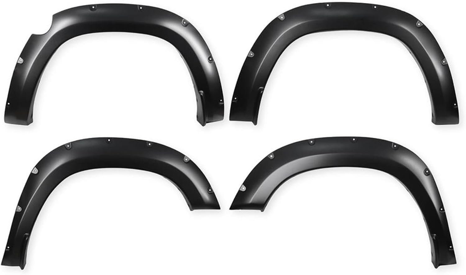 TrailFX TFD3005S Pocket Style Fender Flares – Smooth Black Polypropylene Set of 4 – RAM Truck Fitment