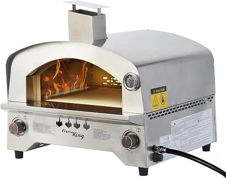Flame King YSNSSPZG Propane Pizza Oven – Portable Outdoor Cooking Oven with High-Temperature Stone Baking Performance