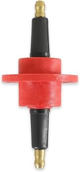 MSD 8211 Firewall Feed Thru Connector – Red Bulkhead Ignition Wire Pass-Through for Race and Custom Vehicles