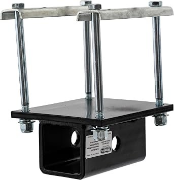 Buyers Products RVA24 RV Bumper Receiver Adapter – Fits 4in Square RV Bumpers with 2in Receiver Tube and 200 lb Tongue Weight