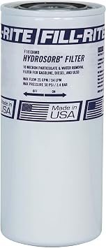 Fill-Rite F1810HM0 Hydrosorb Fuel Filter – 18 GPM 10 Micron Water-Absorbing Spin-On Filter for Fuel Transfer Systems