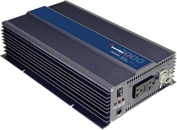 Samlex PST-2000-12 Pure Sine Wave Inverter – 2000W 12V DC to 120V AC Power Converter with GFCI Outlets