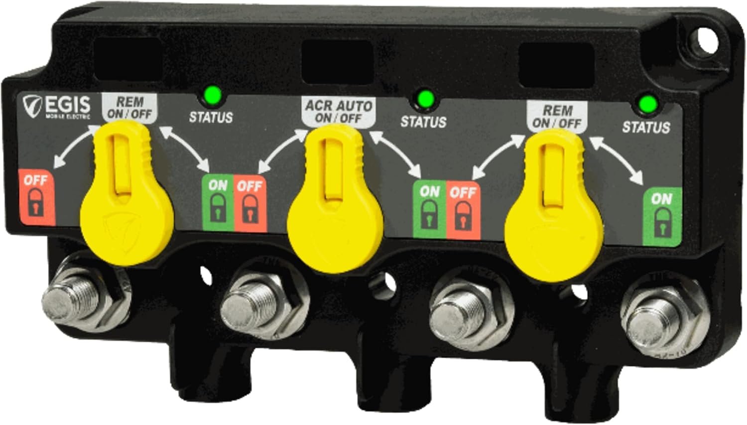 EGIS Mobile 87301535 Triple Flex 2 Battery Management System – Three-Bank Controller with Integrated Control Knobs