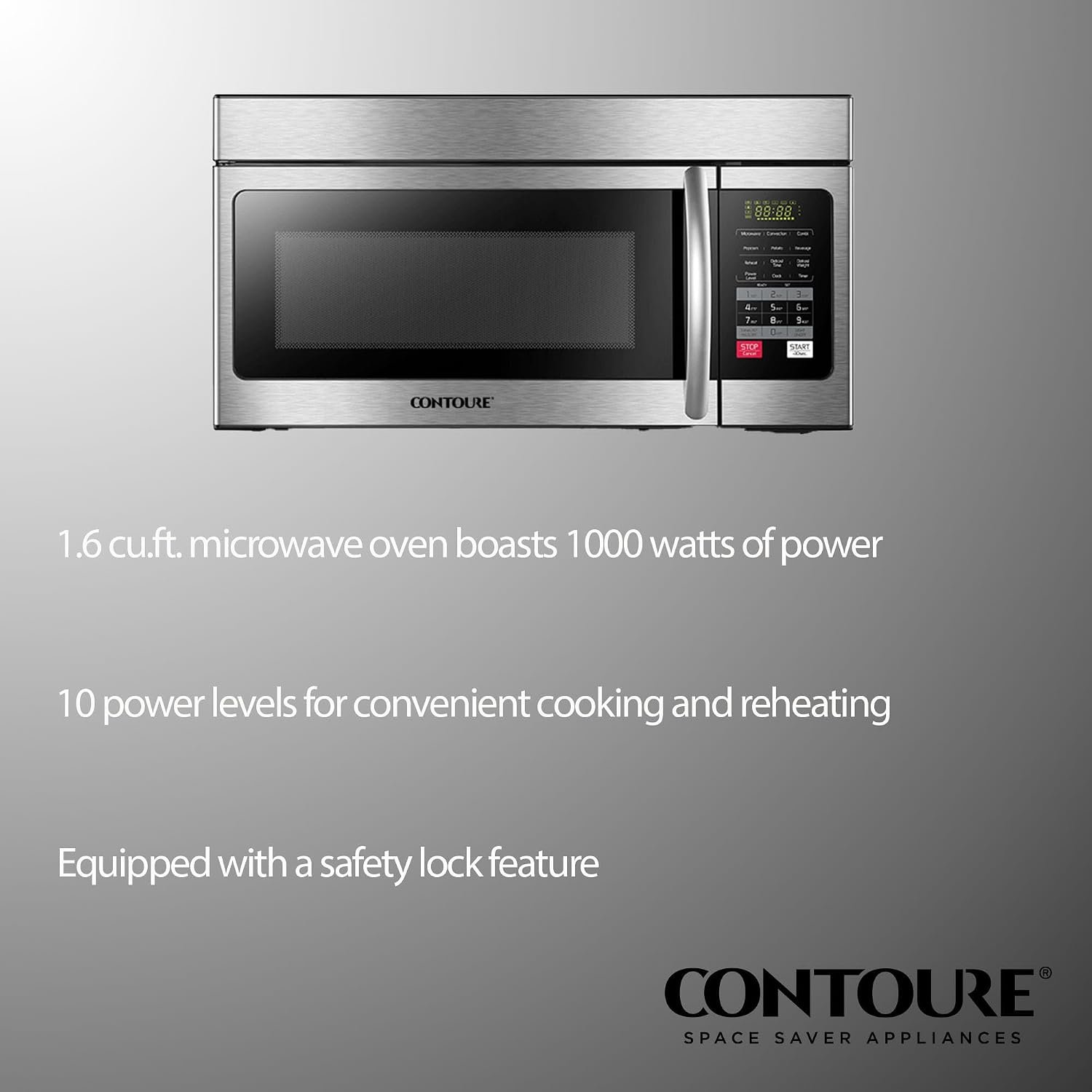 Contoure RV500OTR 1.6 Cu Ft Stainless Steel Over-the-Range Microwave – Integrated Ventilation and RV Kitchen Installation - Image 3