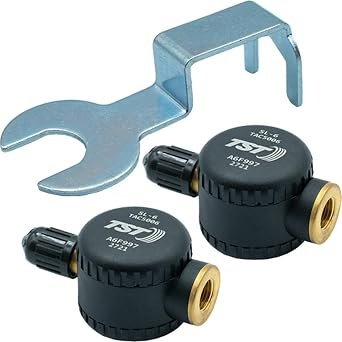 Truck System Technologies TST507FTS2 Flow-Through TPMS Sensors – Two Replacement Sensors with Replaceable Battery Design