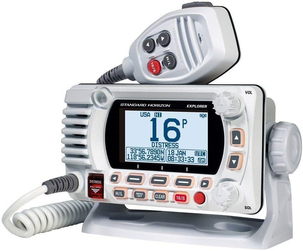 Standard Horizon GX1850W RAM4 Second Station – White NMEA 2000 Remote Access Microphone for GX1850 Marine Radios