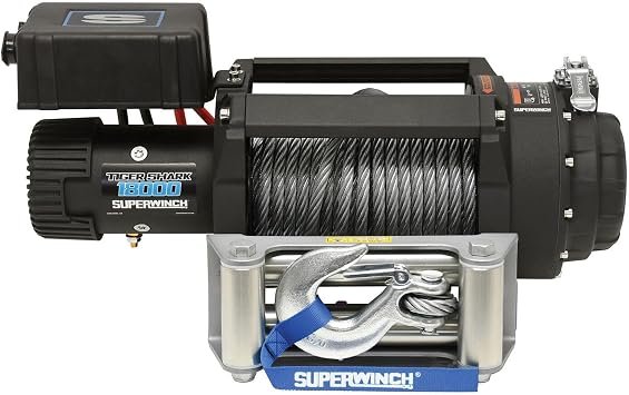Superwinch 1518000 Recovery Winch – 18000 lb 12V Electric Winch with 7/16 Inch x 85 ft Steel Cable