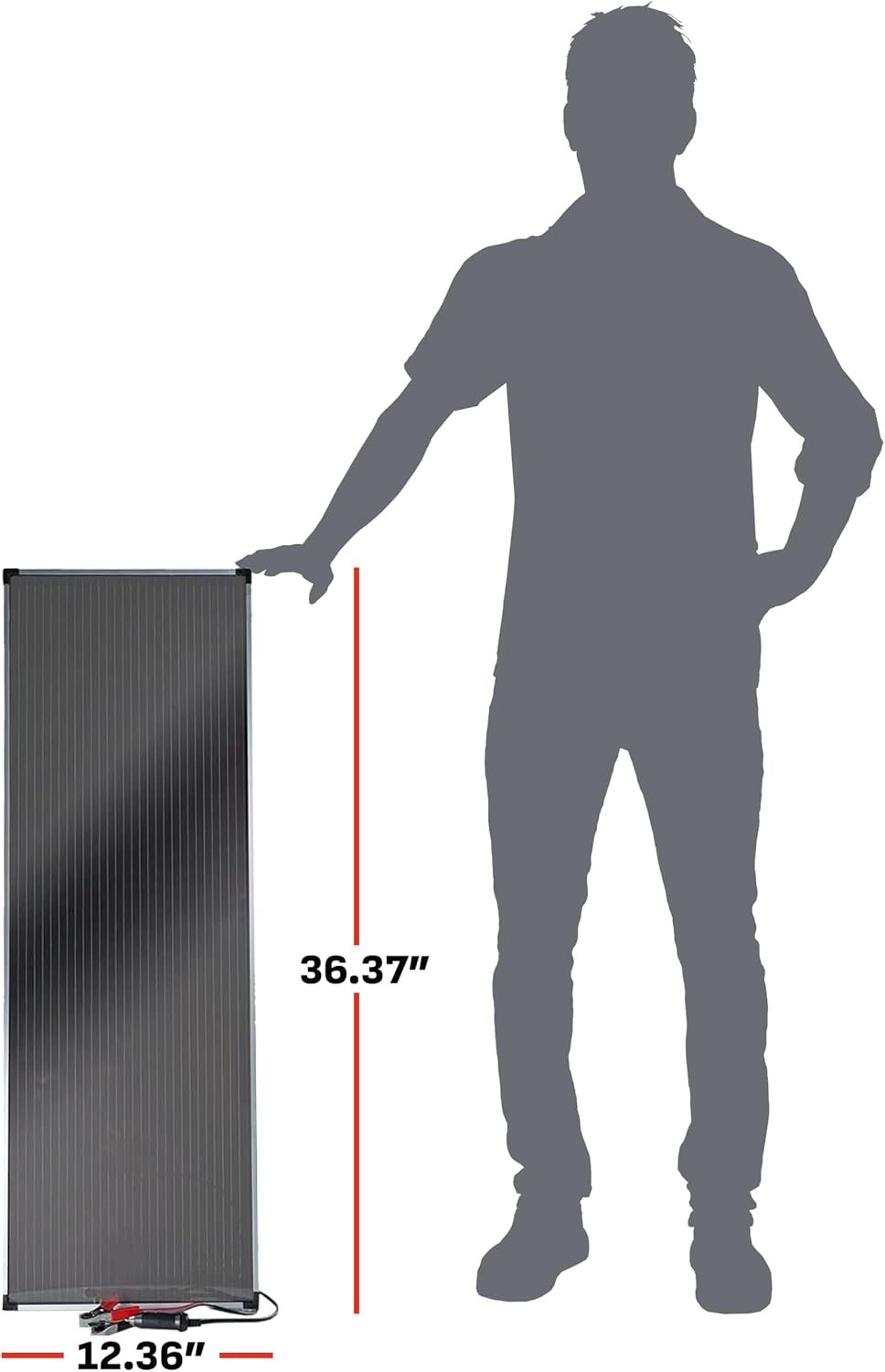 Schumacher SP1500 15-Watt Solar Battery Maintainer – Portable Solar Panel with Battery Clamps for 12V Systems - Image 7