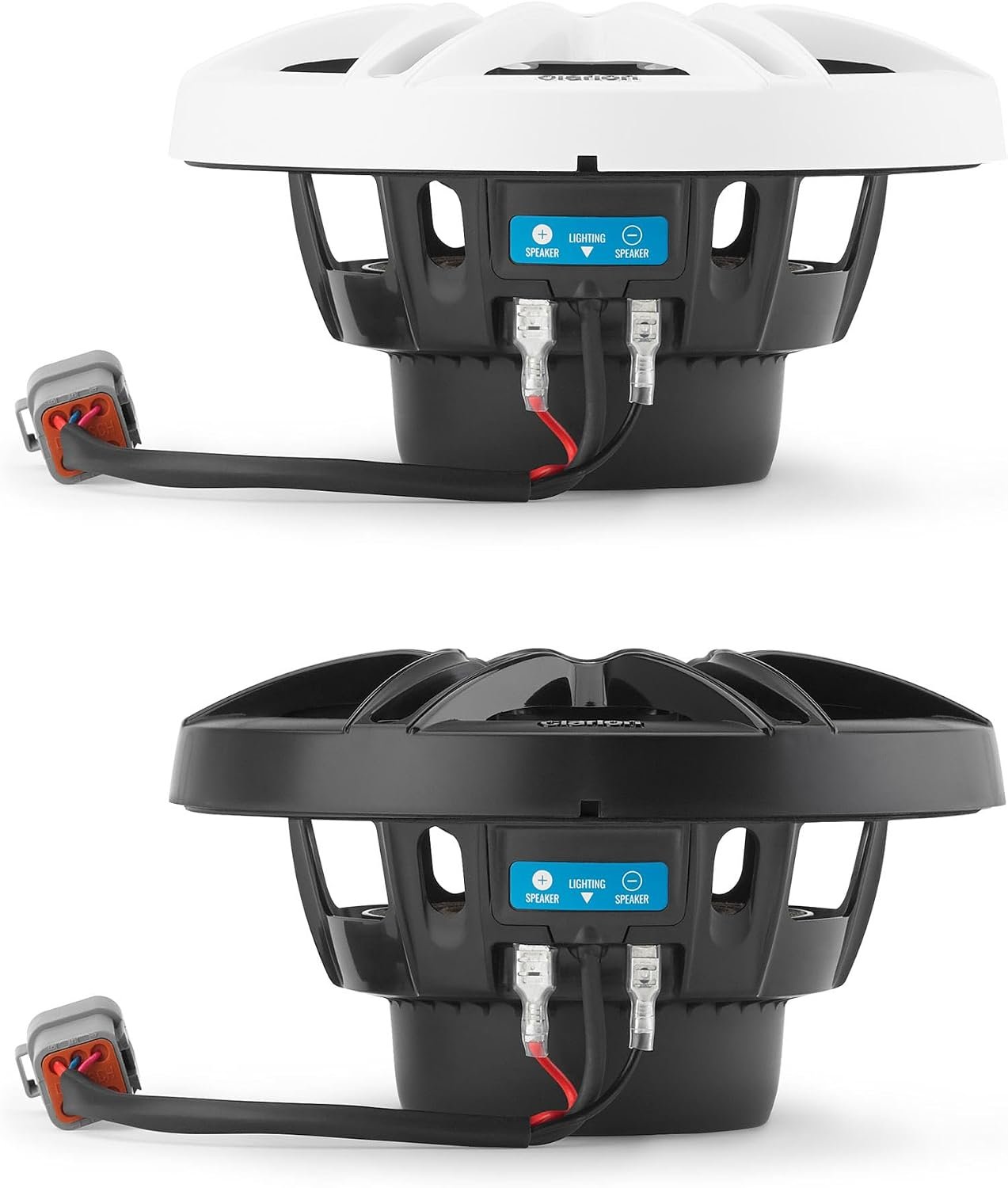 Clarion CMS-651RGB-SWB 6.5-Inch Marine Coaxial Speakers – 30W RMS, RGB Illumination, White and Black Sport Grilles - Image 4