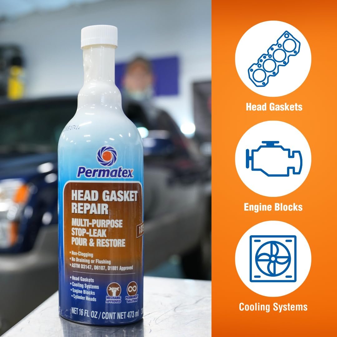 Permatex 30300 Head Gasket Repair – 16 oz Cooling System Sealant for Head Gasket, Heater Core, and Freeze Plug Leaks - Image 5