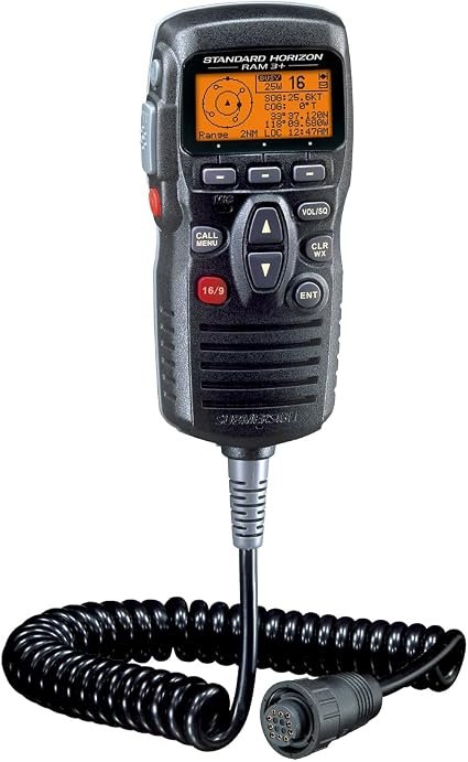 Standard Horizon CMP31B RAM3+ Remote Microphone – Black Waterproof Second Station Mic with Full Radio Control